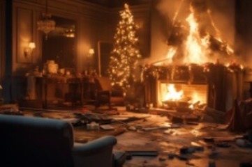 Christmas Tree on Fire