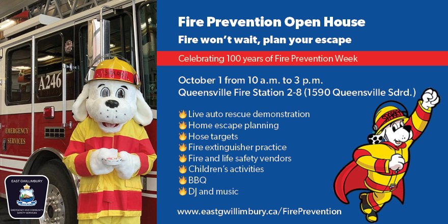 Fire Prevention week open house poster