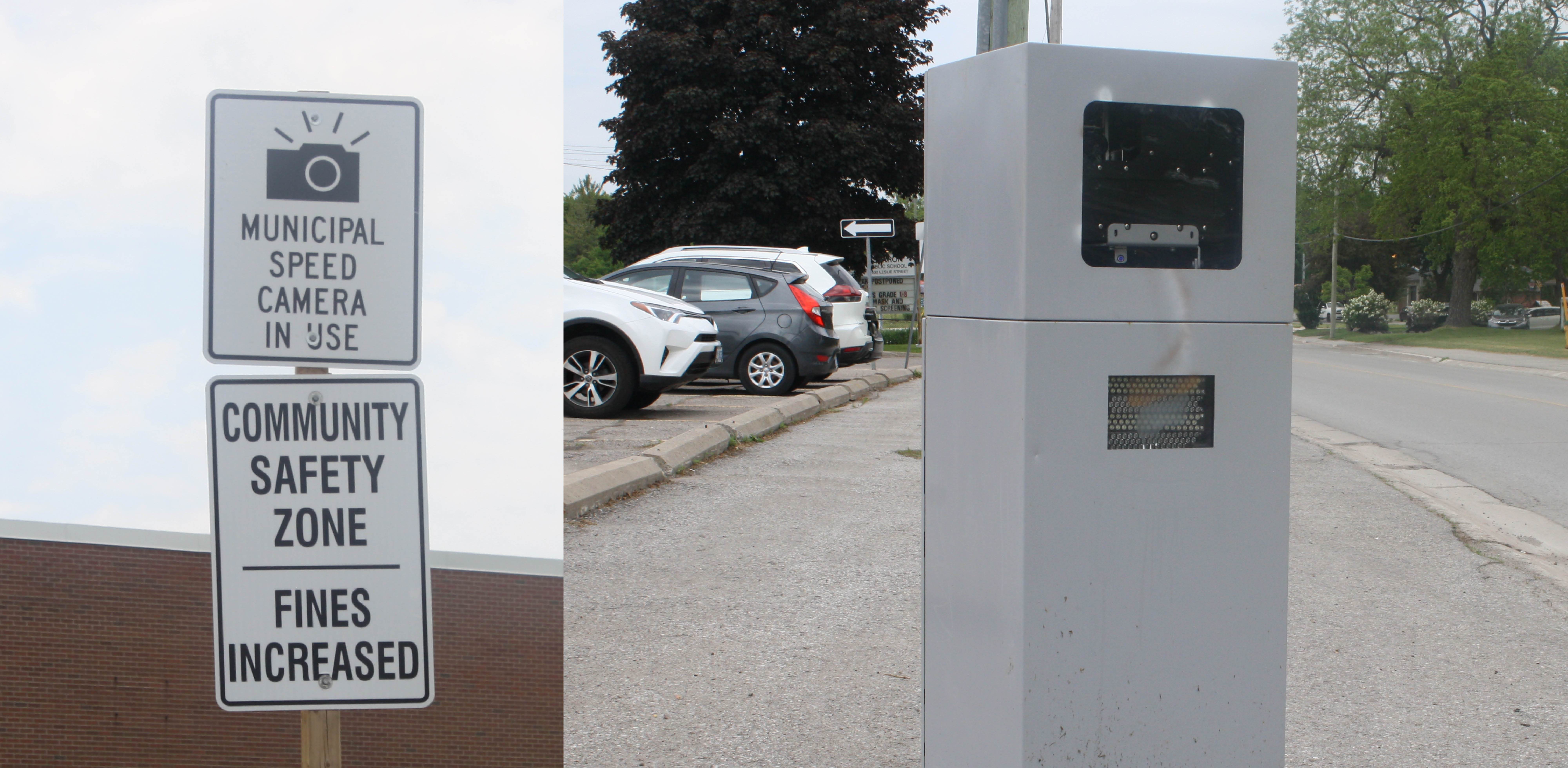 Speed Enforcement Camera and Sign