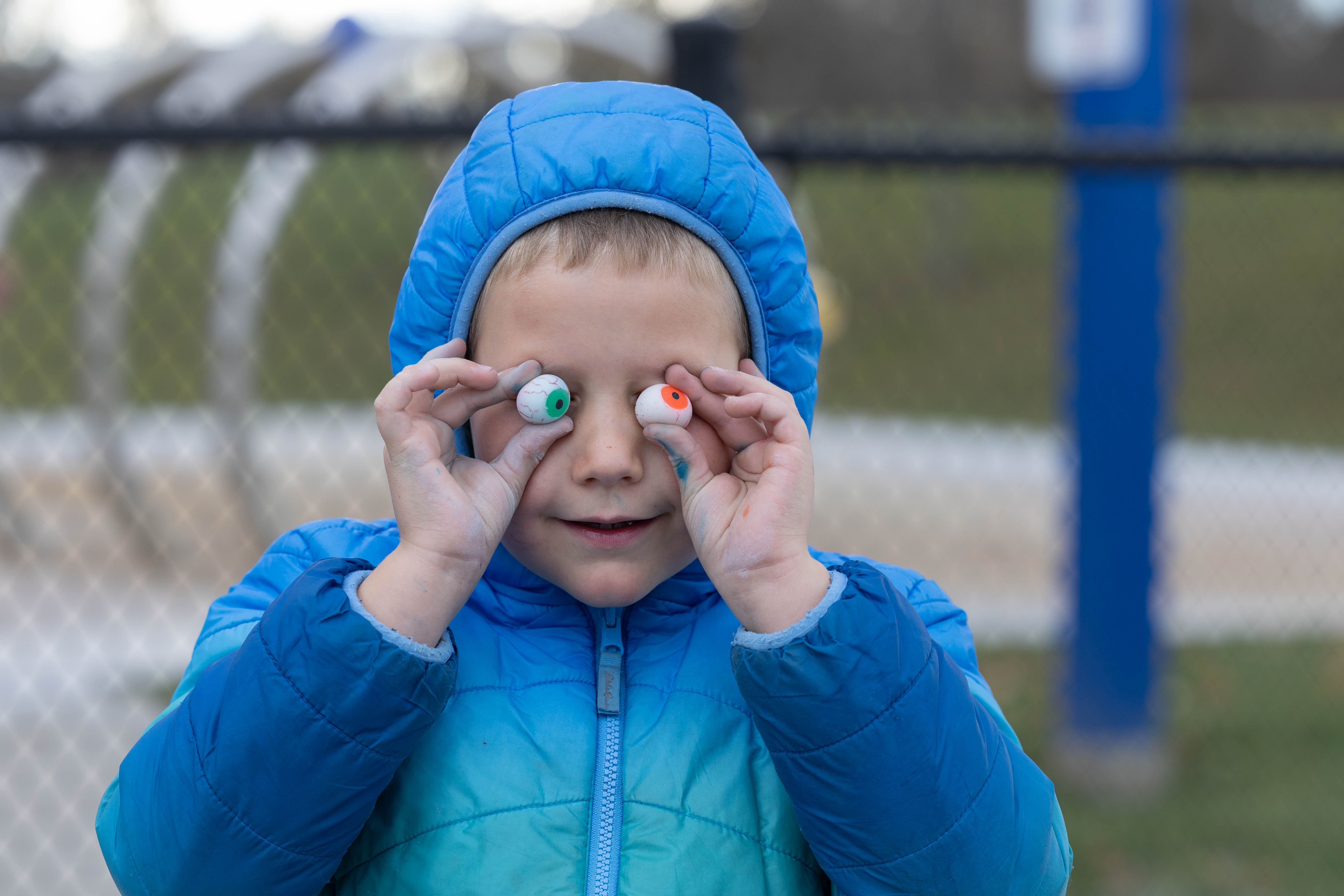 Camper with toy eyes - March Break Camp