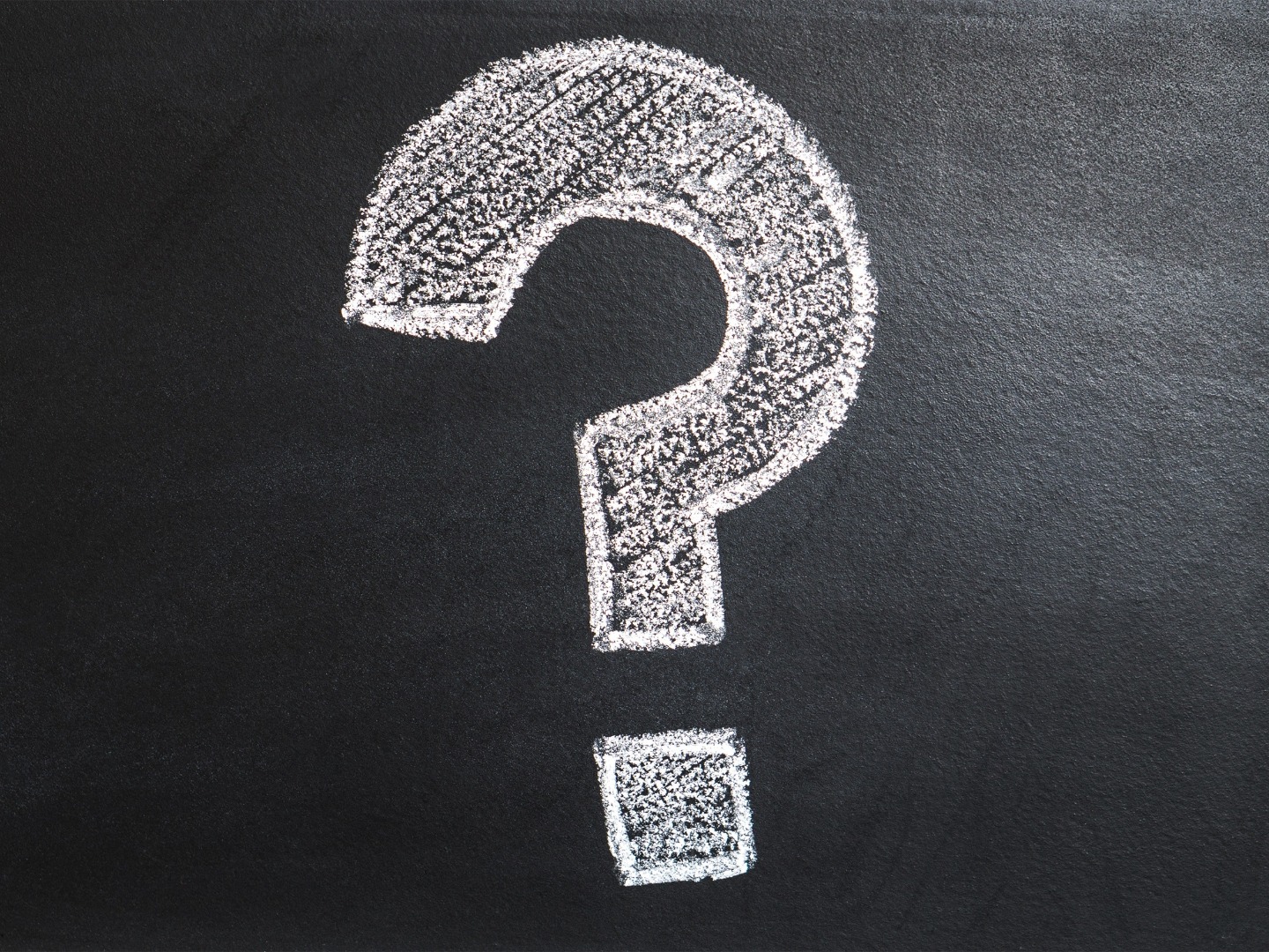 Chalk drawn question mark