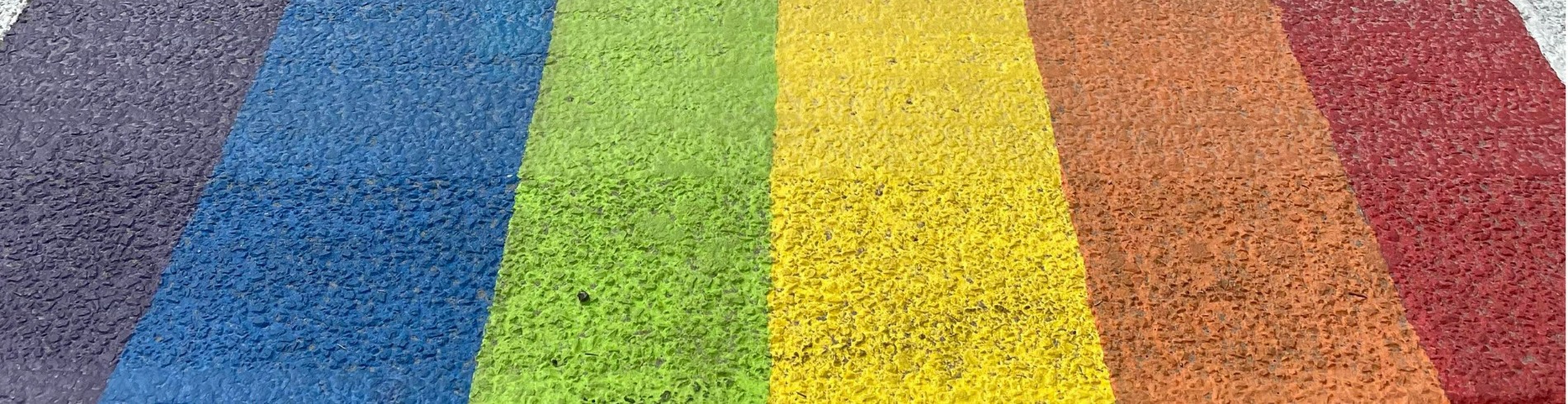 Pride rainbow crosswalk