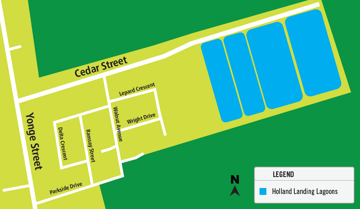 Map of Holland Landing Lagoons 