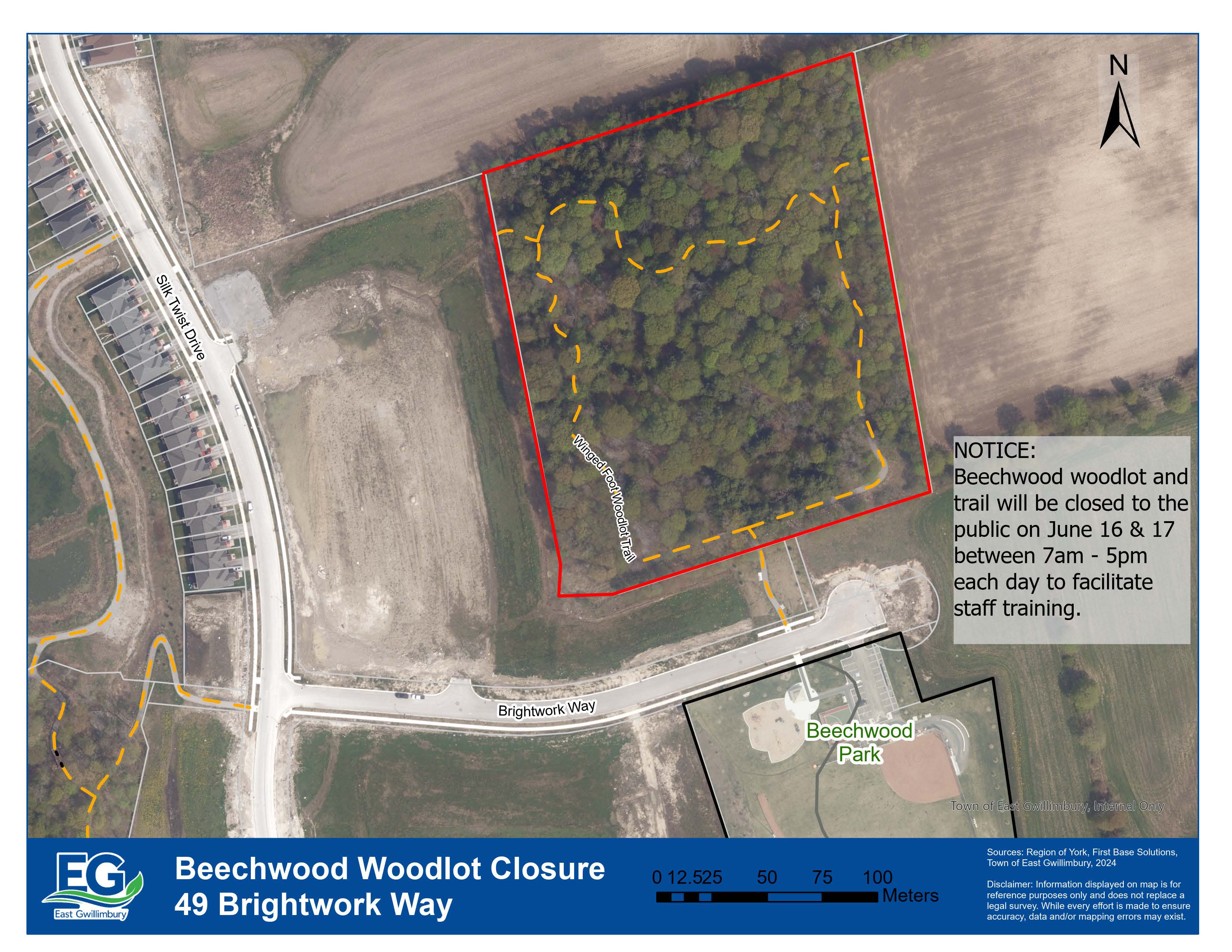 Beechwood woodlot and Trail map