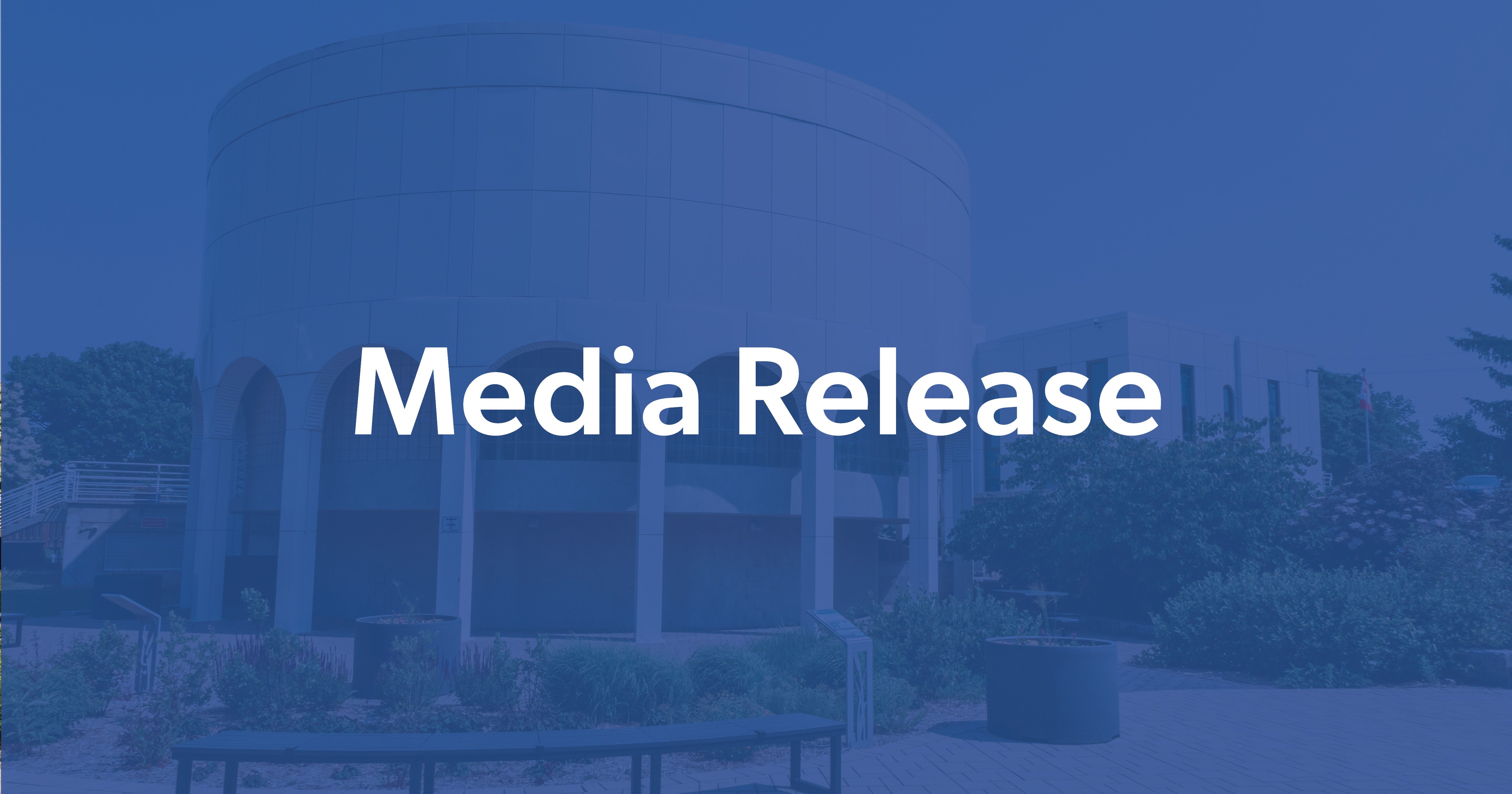 A photo of the Civic Centre with the words Media Release