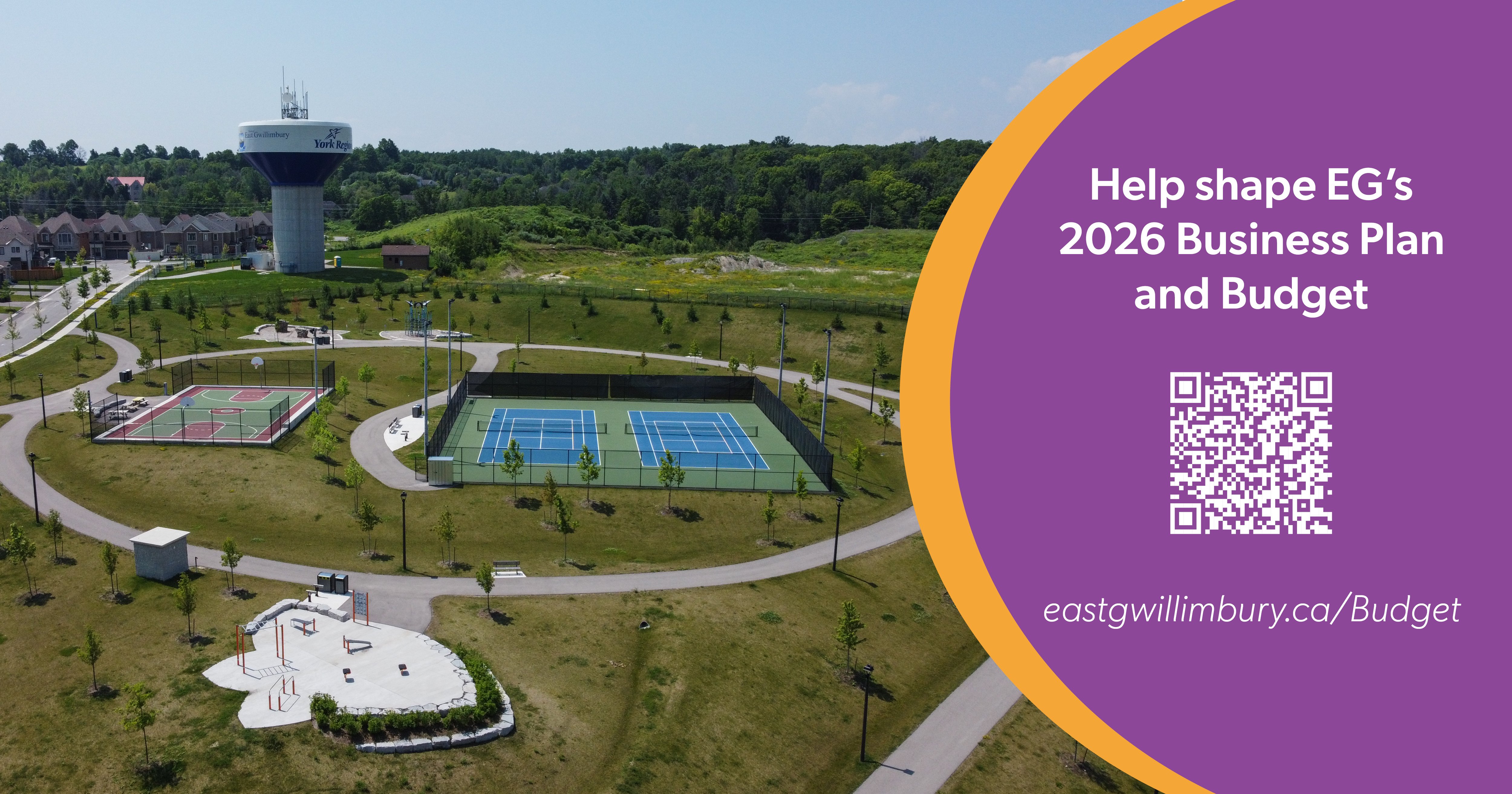 The text says Help shape EG's 2026 Business Plan and Budget