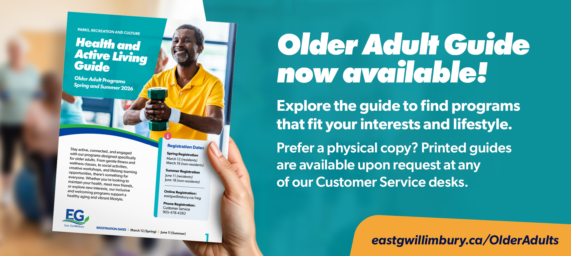 The photo is of the Older Adult Guide