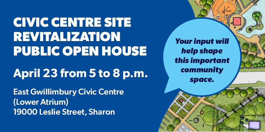 The photo is of the Civic Centre Revitalization graphic