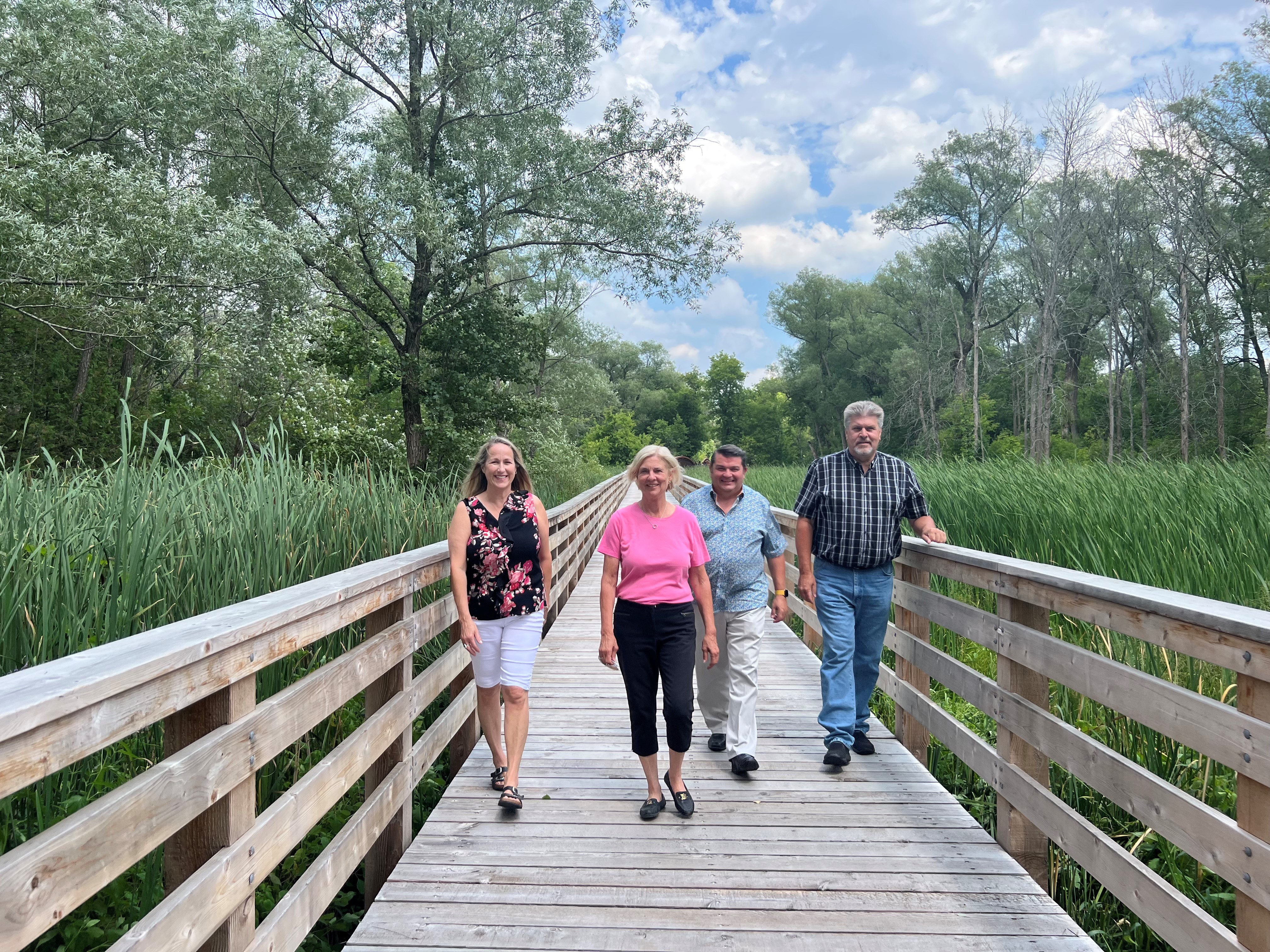 East Gwillimbury Mayor and Council at Oriole Trail Bridge 