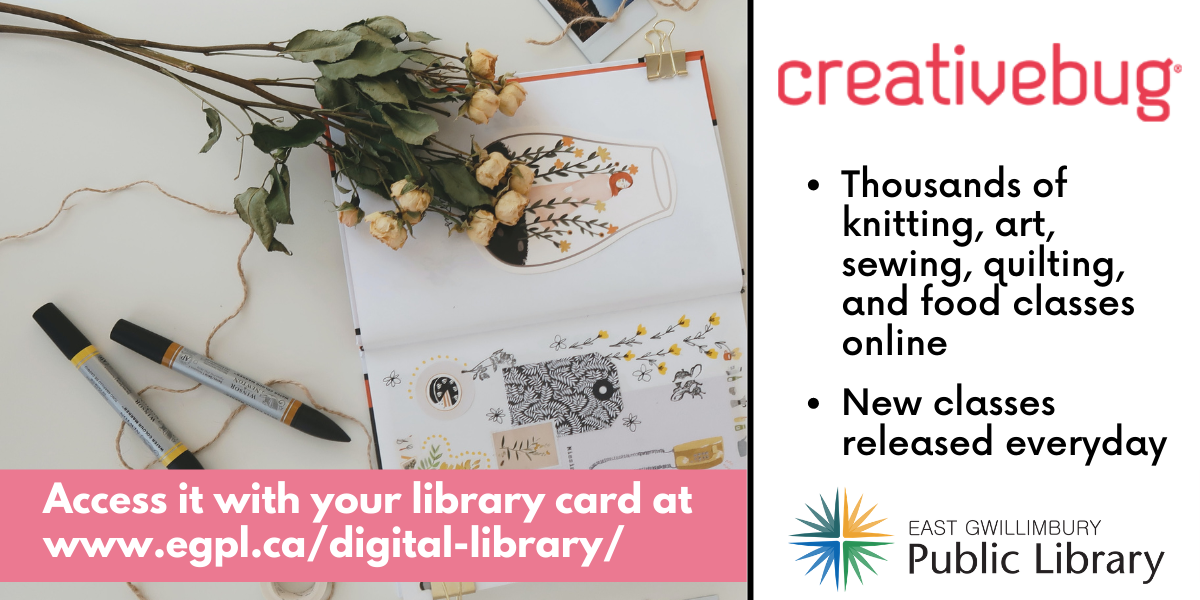 Creative Bug -East Gwillimbury Public Library Ad