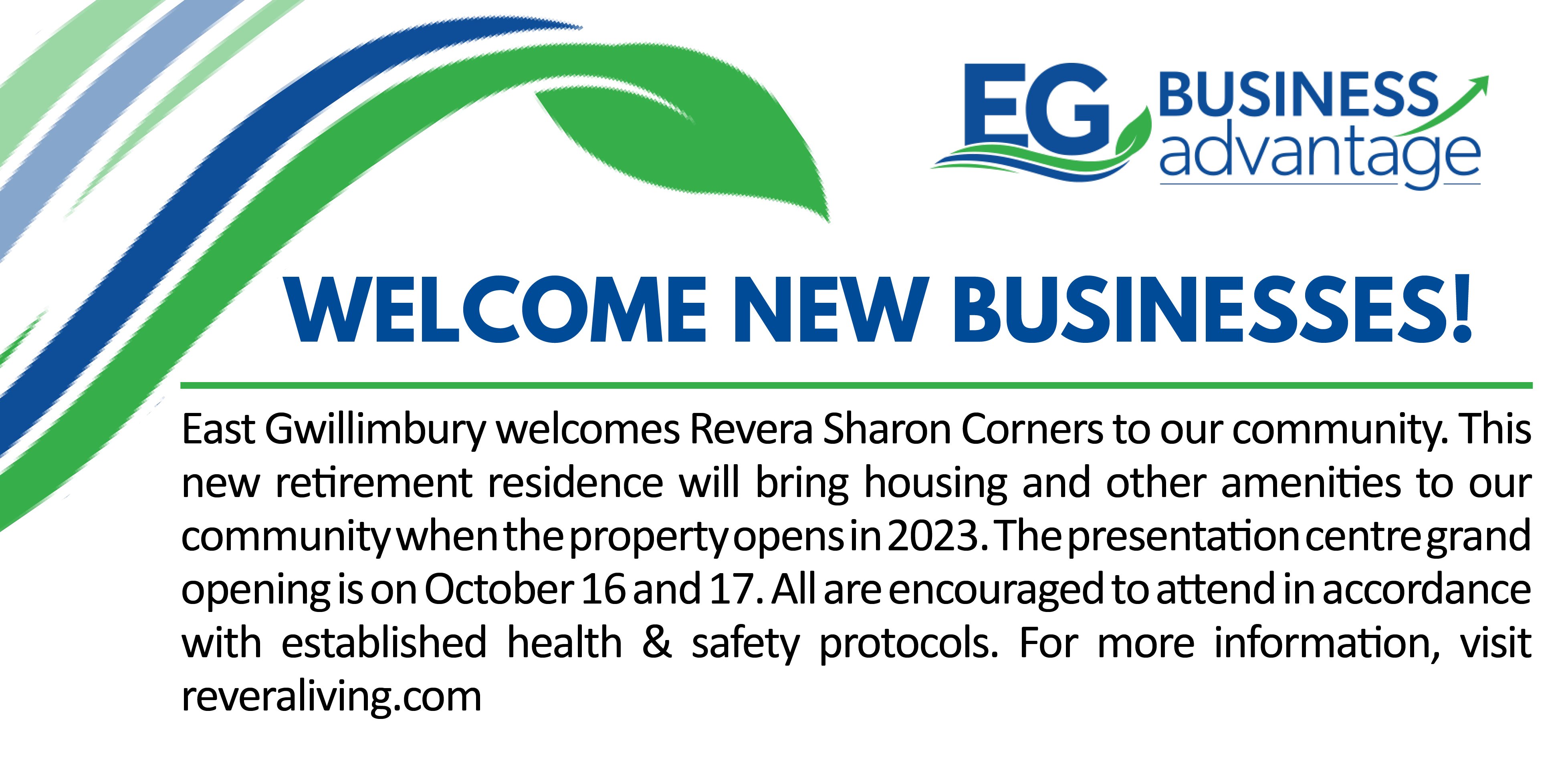 Welcome to New Business Ad - Revera Sharon Corners