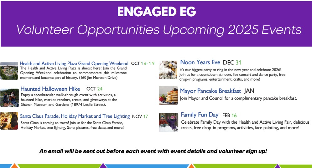 Fall and Winter Events Schedule