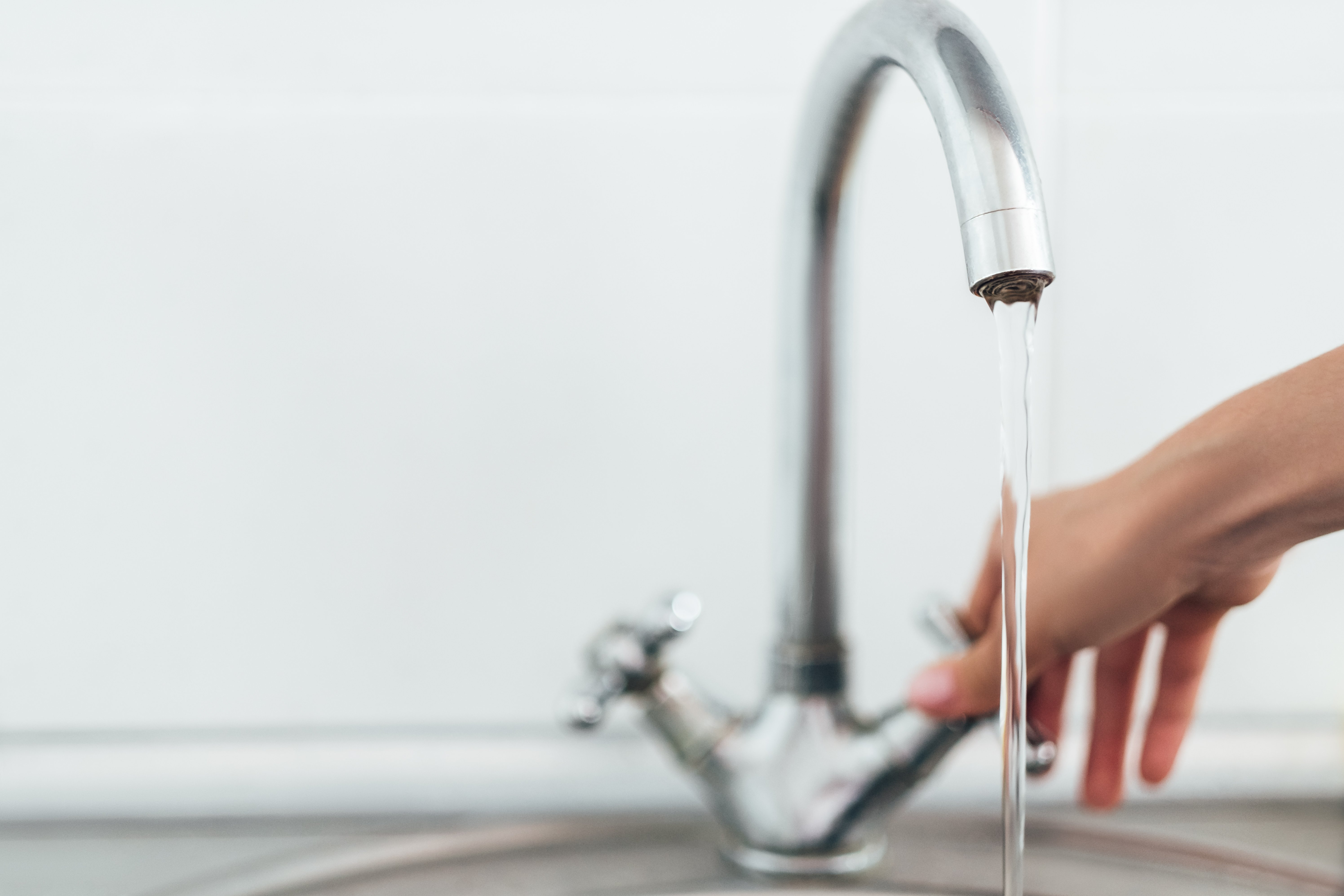 Kitchen sink running water