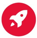 Rocket taking off icon