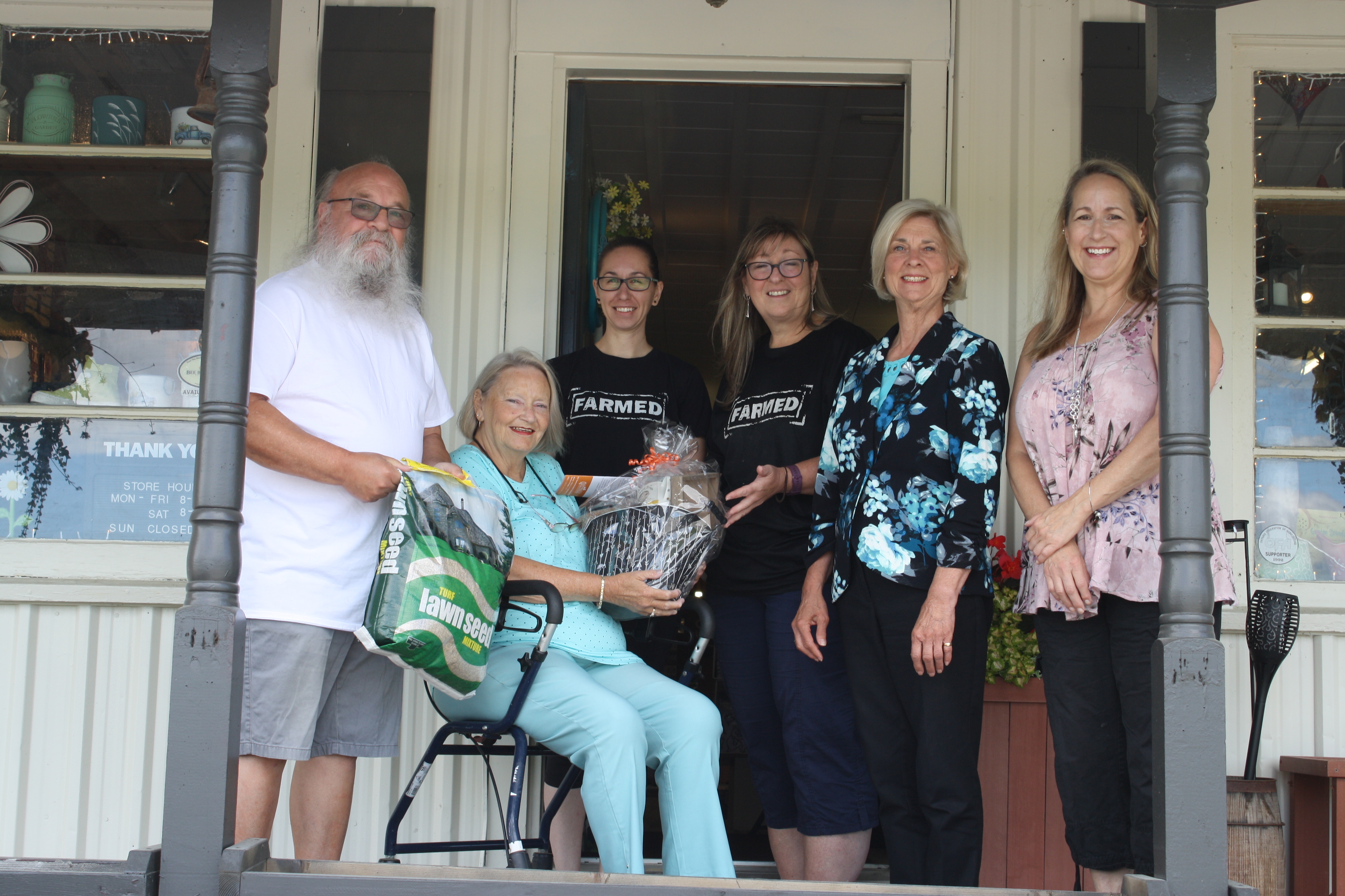 No Mow May Winners with Mayor Hackson and Councillor Carruthers