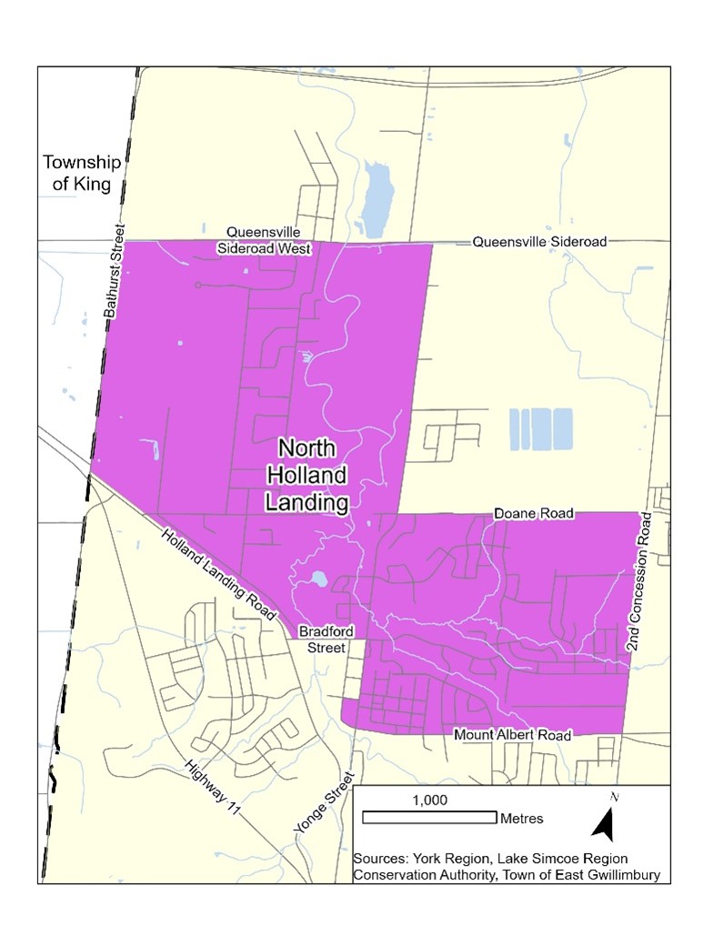 Map of North Holland Landing