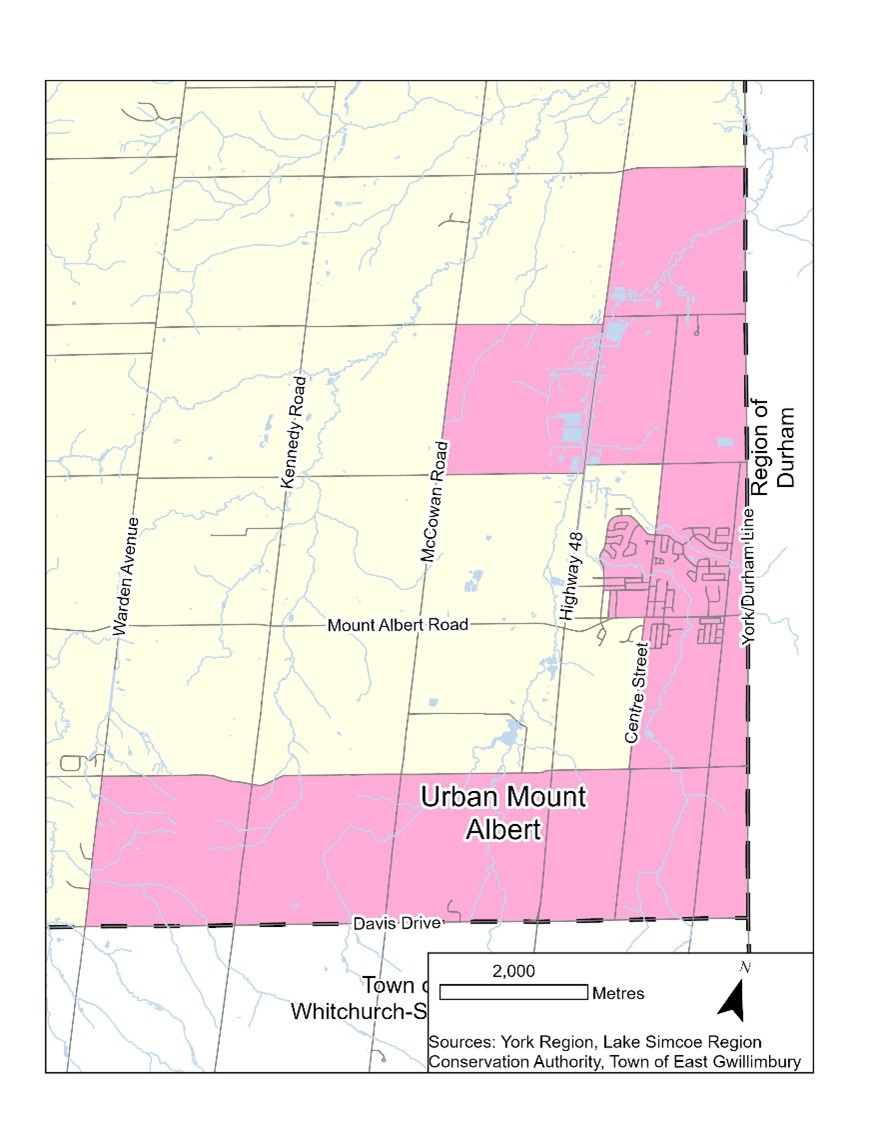 Map of Urban Mount Albert