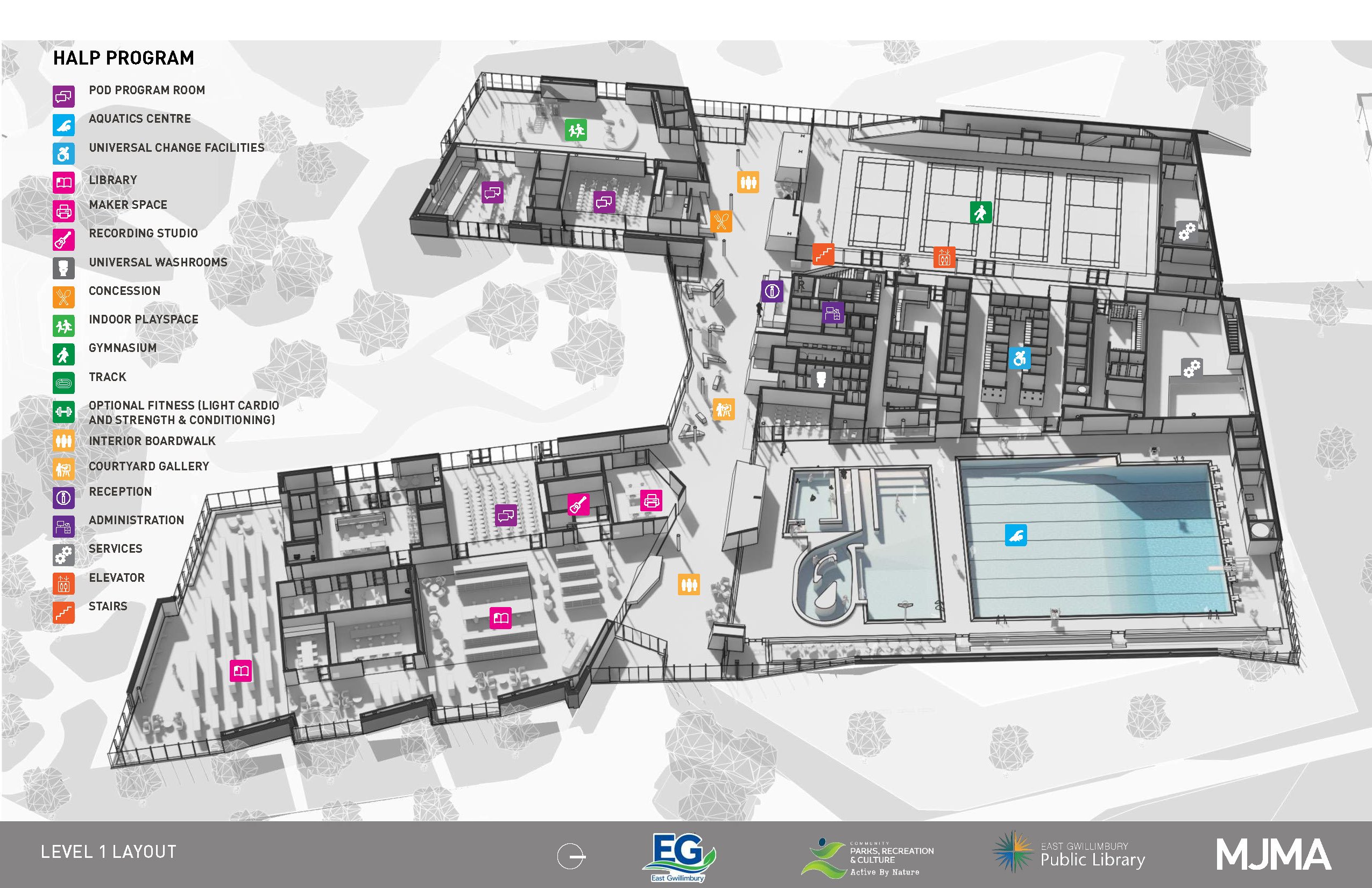 Rendering of the floor plan