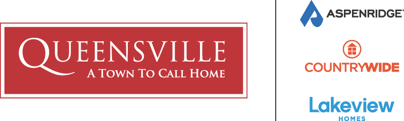Queensville Group, AspenRidge, Countrywide and Lakeview Homes logos