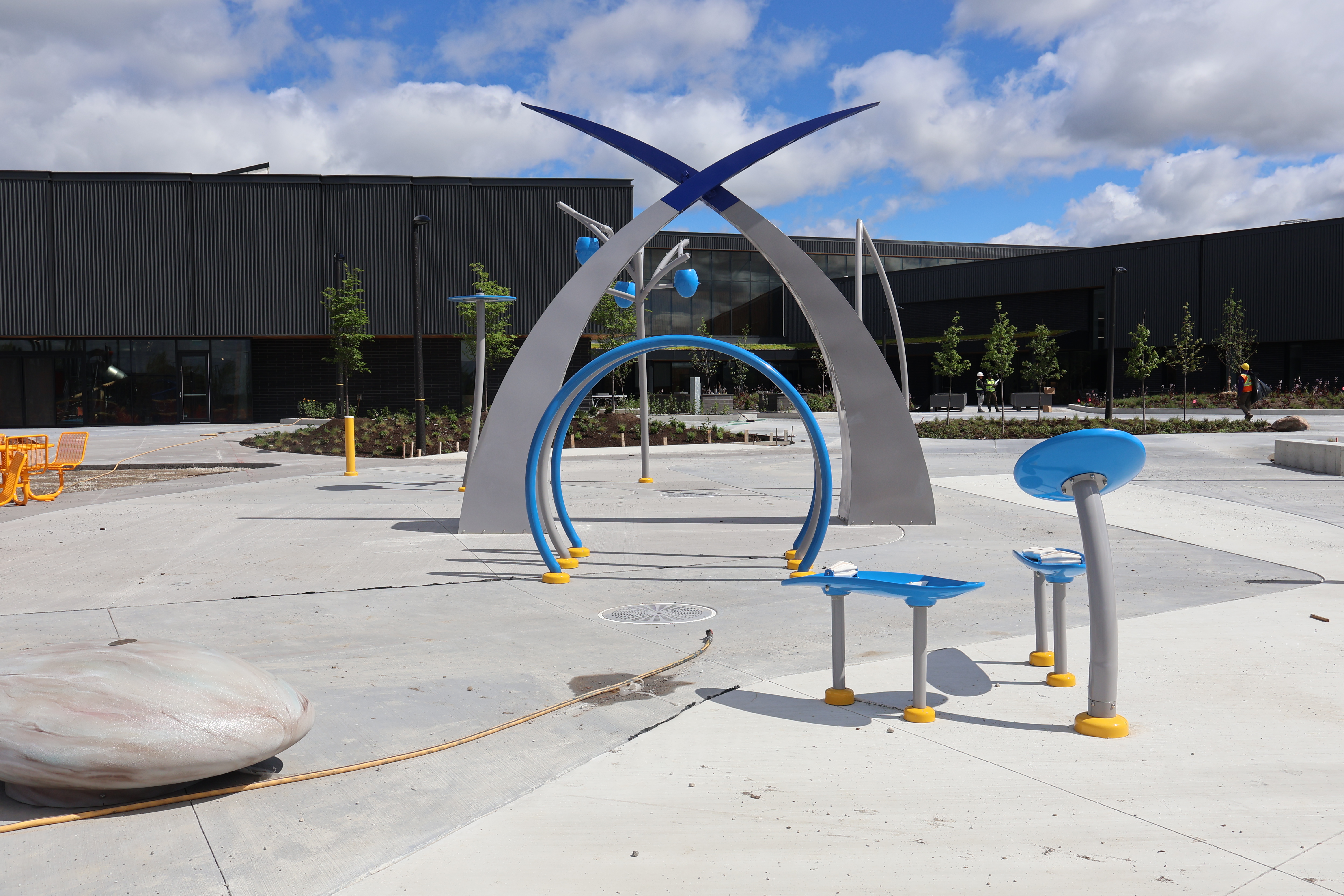 Photo of the HALP Park splash pad under construction Photo of the HALP Park splash pad under construction