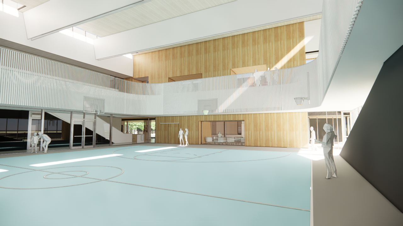 Rendering of interior gym