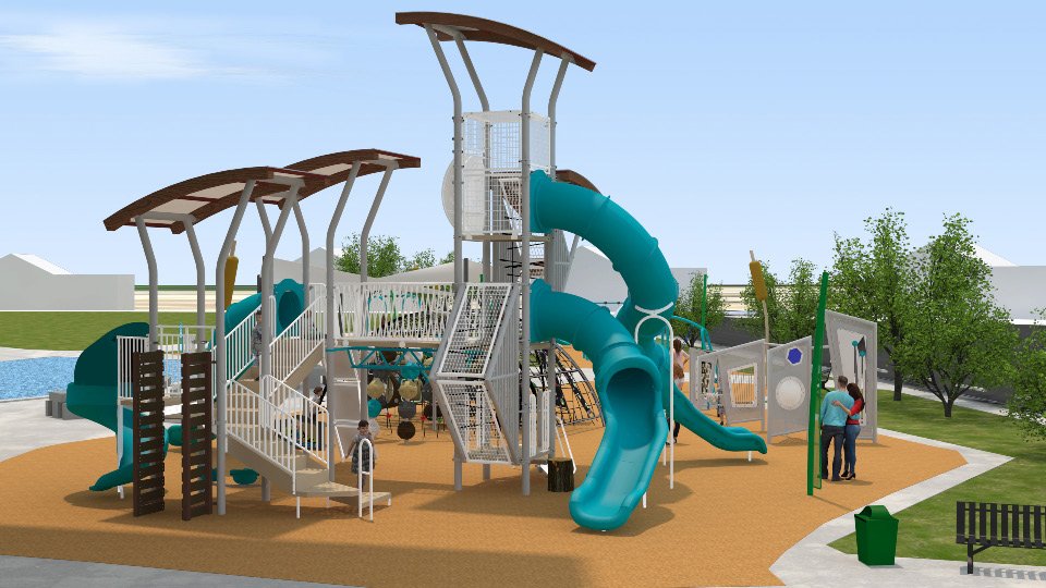 Rendering of playground