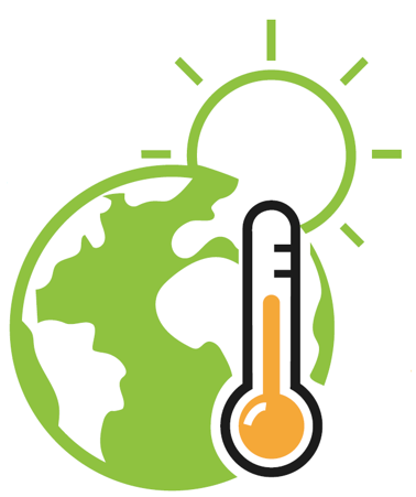 Earth and a thermometre to picture climate change