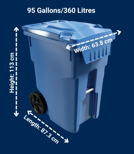Image showing recycling cart size
