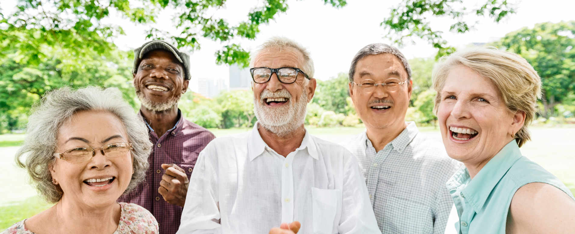 Older adults smiling