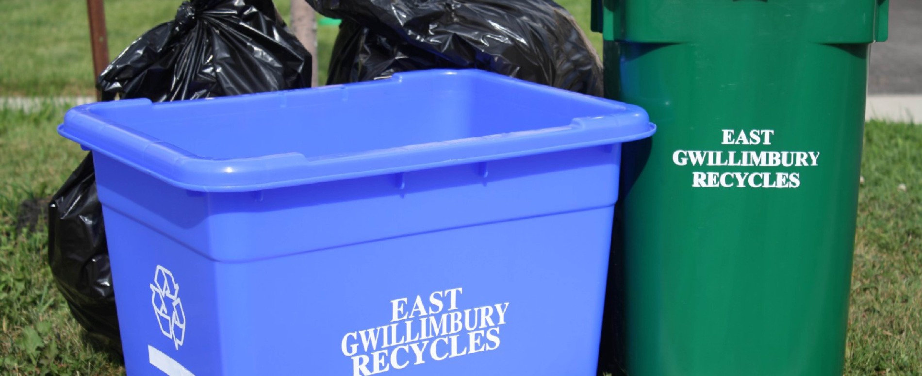 EG recycle and green bins