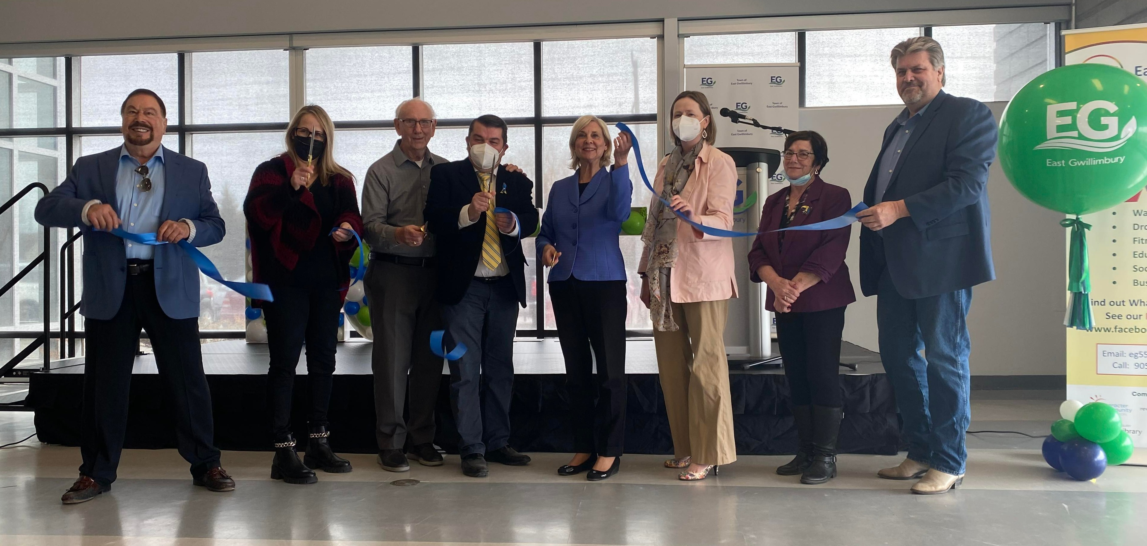 Council cutting the ribbon on the Loft