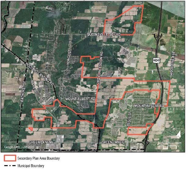 Notice of Secondary Plan map