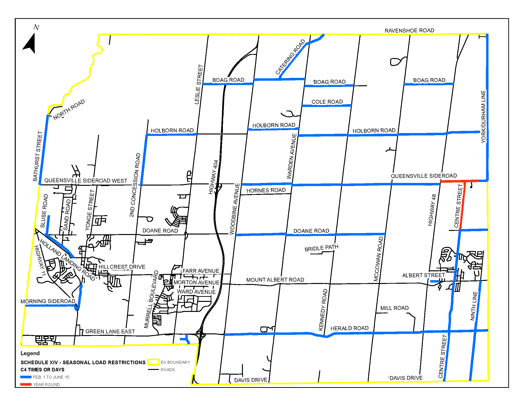 Road restrictions map