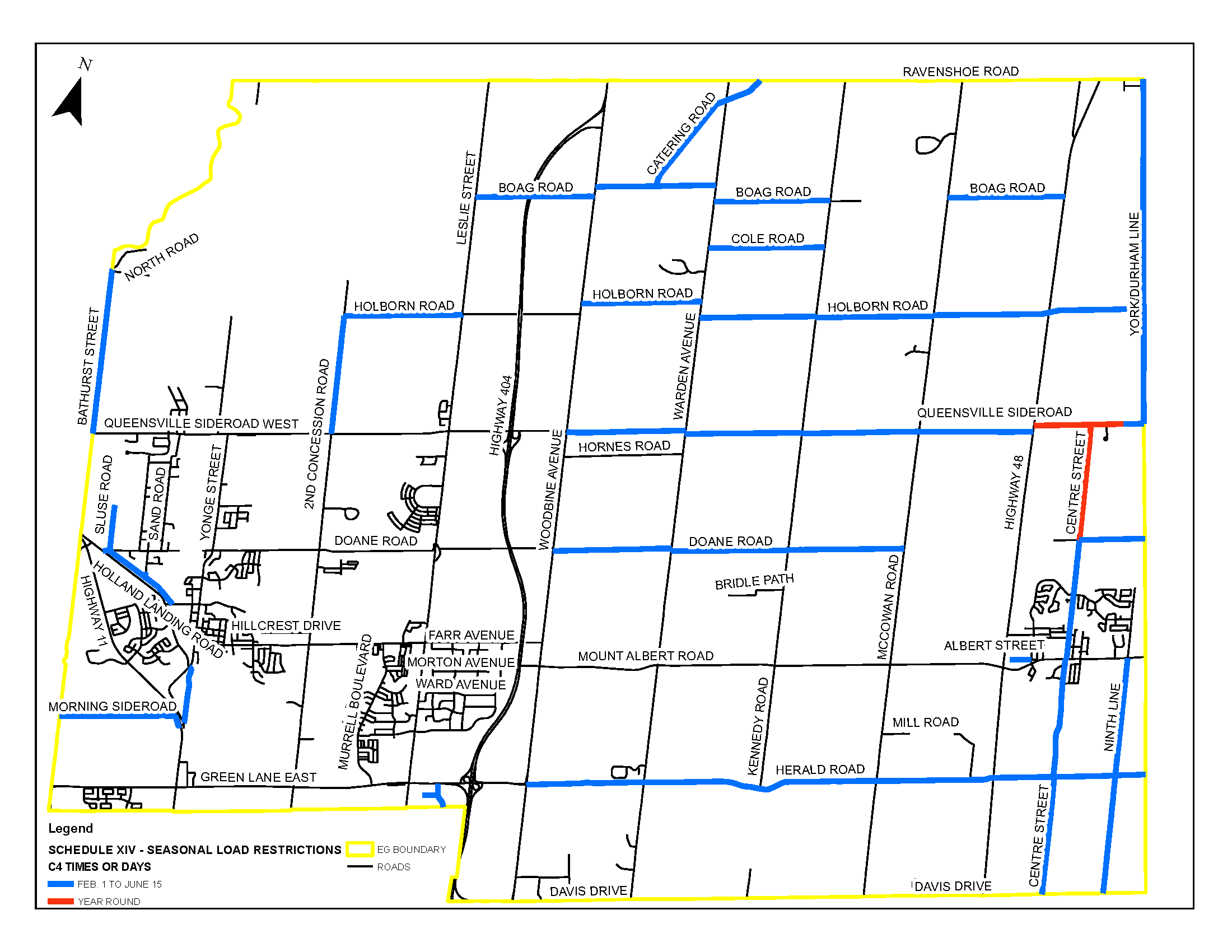 Load restrictions map