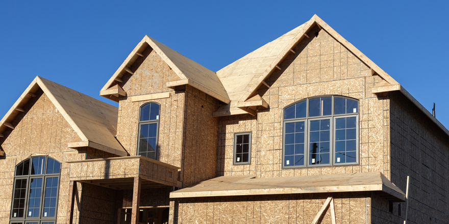 Houses under construction
