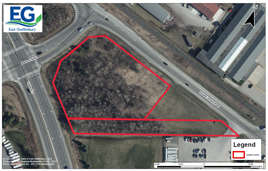 Location map showing 19820 Holland Landing Road