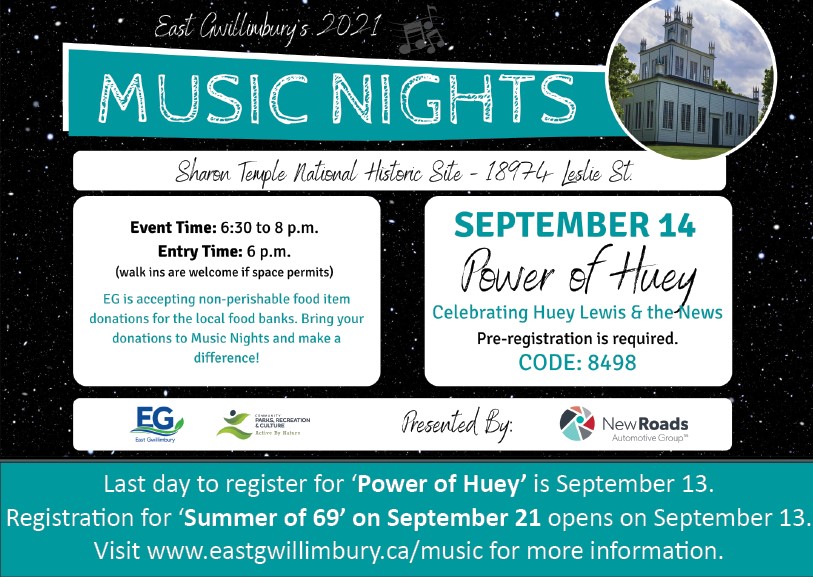 Music Nights - Power of Huey Lewis Ad- September 14