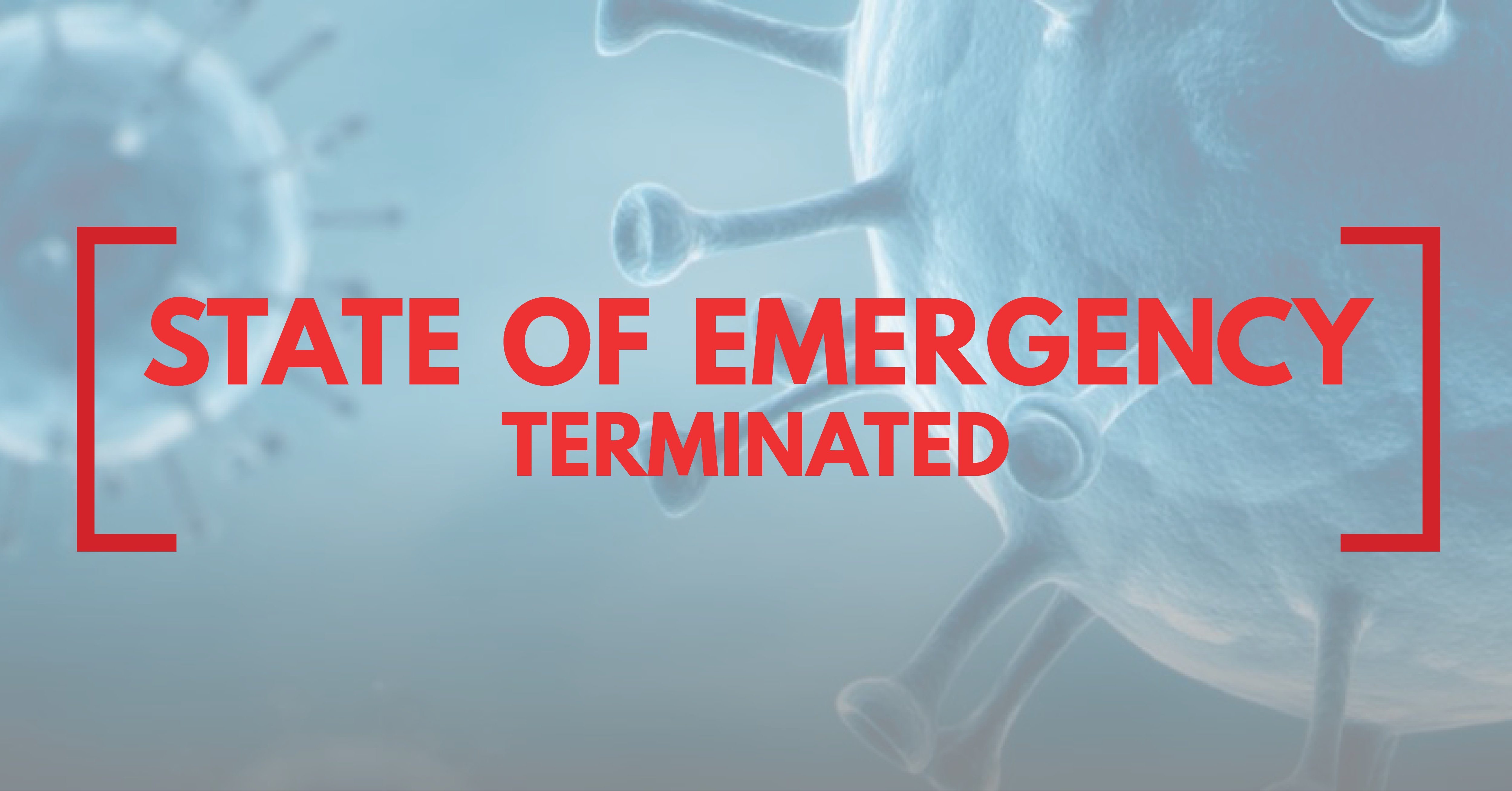 State of emergency terminated