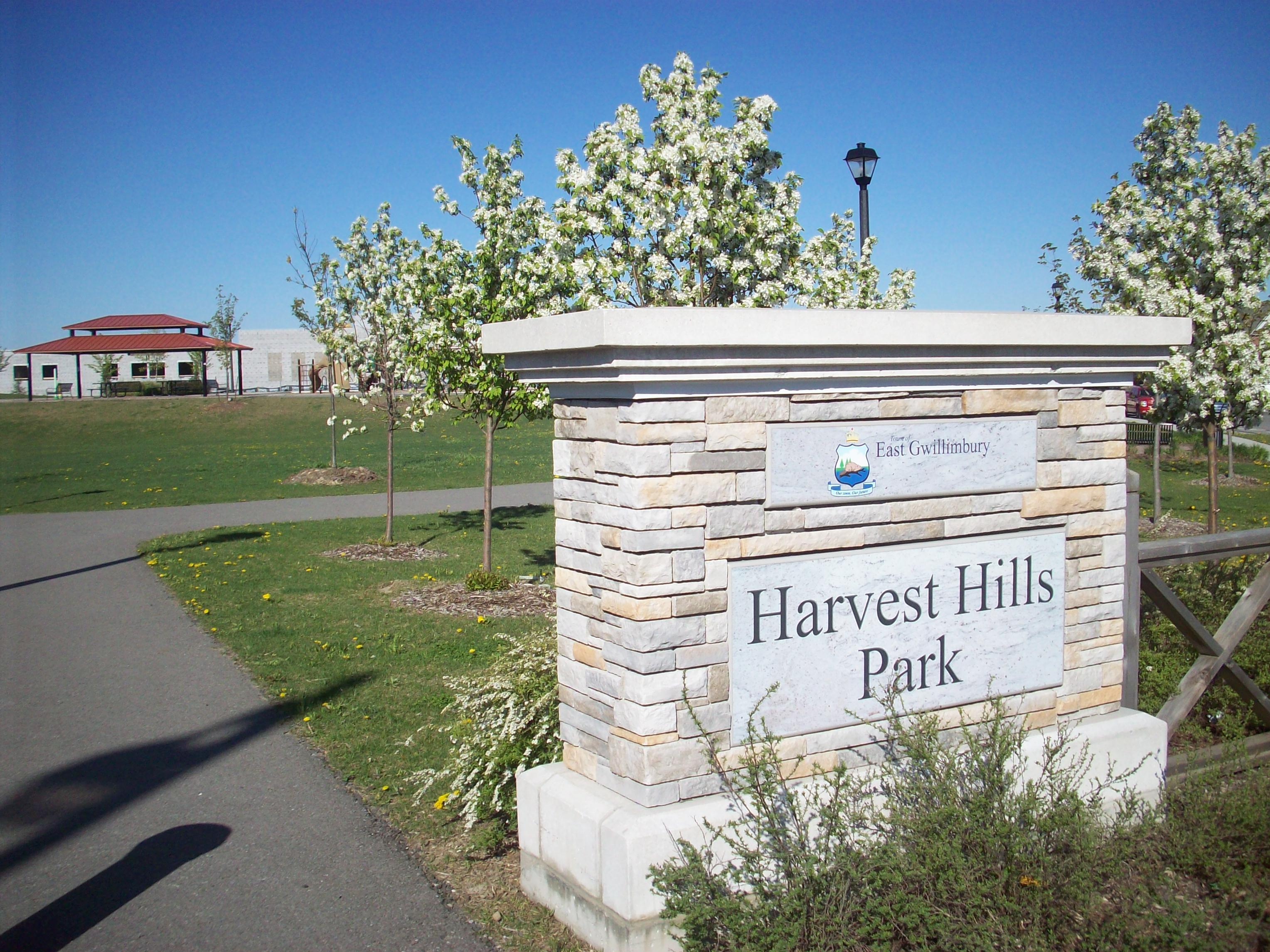 Photo of Harvest Hills Park entrance 