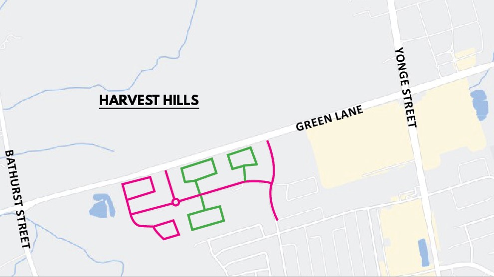Map of Harvest Hills