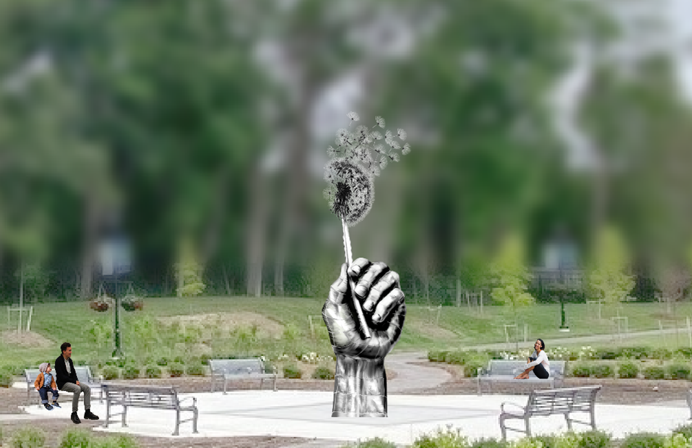 Rendering of Steel Sculpture 