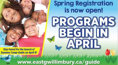 Spring registration is now open